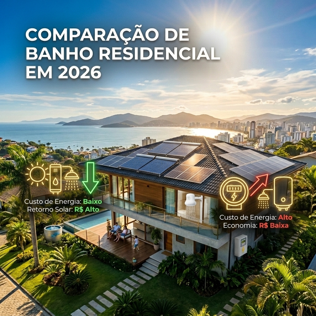 Aquecedor Solar de Água vs Elétrico: Qual Economiza Mais em 2026?