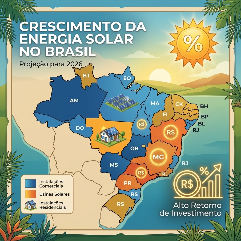 Energia Solar por Estado: Onde Compensa Mais no Brasil em 2026?